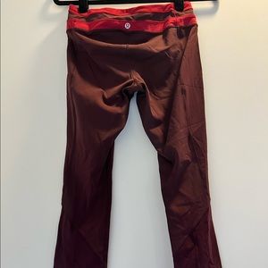 lululemon Cropped Maroon Yoga Legging
